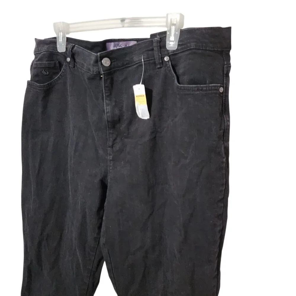 Gloria Vanderbilt Denim Jeans Size 20W Long Black Bootcut.